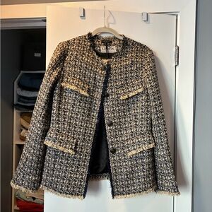 Rag & Bone Navy and Cream Tweed Blazer